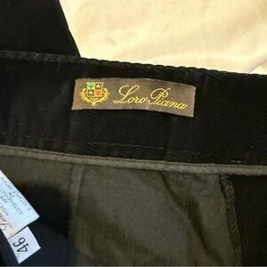 Loro Piana Women’s black corduary pants size 46 /Large. made in Italy